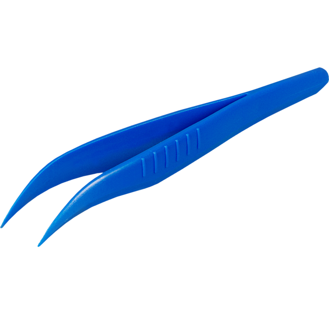 単回使用ピンセット、青色、尖った/斜め 130 mm mm